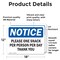 Signmission Please One Snack Per Person Per Day Thank You, 18 in W x Rectangle, Vinyl Decal OS-2PACK-NS-D-1218-L-17541 - alternate 5